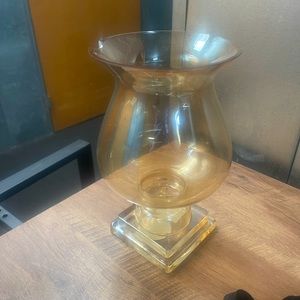 Amber Glass Vase/Holder